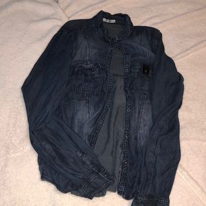 Button Up Denim Flannel